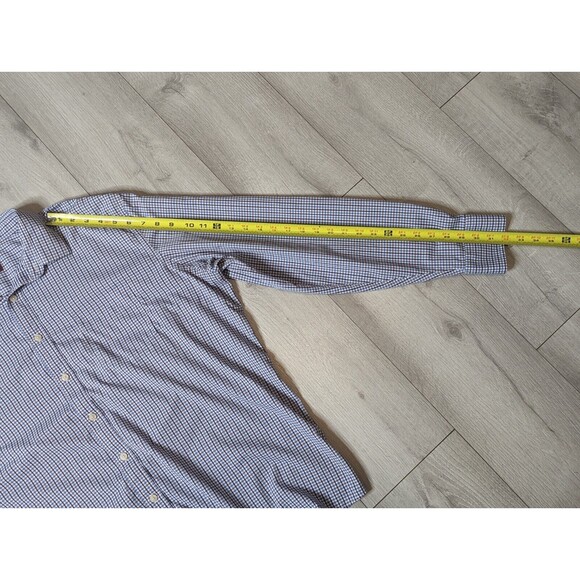 UNTUCKIT Mens Sz 3XL XXXL Blue  Purple White Gingham Check Long-Sleeve Button-Up - Picture 11 of 12